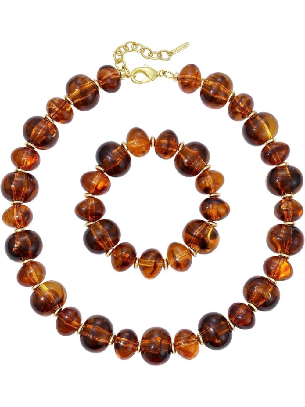 Chunky Resin Beaded Necklace for Women - Trendy Statement Jewelry Accessory